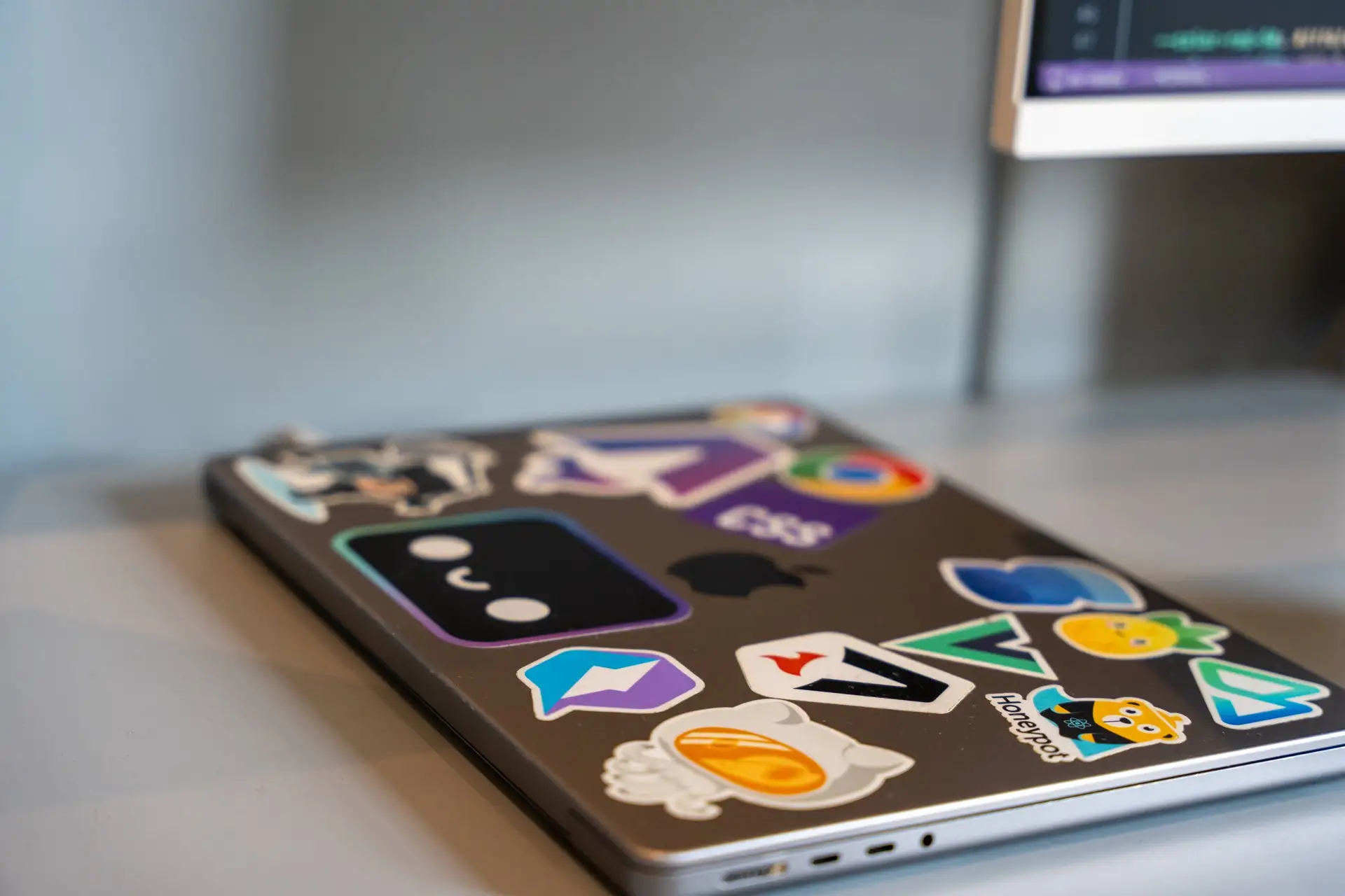 Stickered laptop
